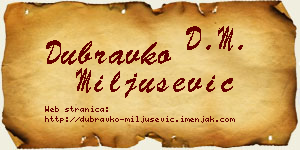 Dubravko Miljušević vizit kartica
